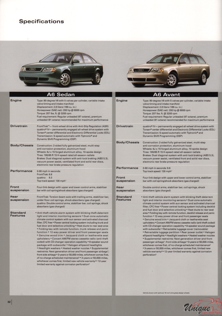 1999 Audi Brochure Page 2